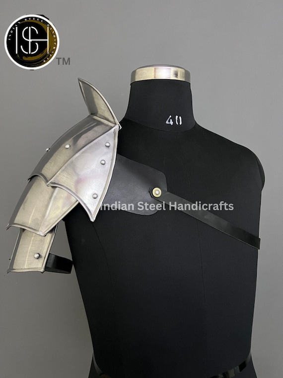 Medieval Knight Steel Pauldron: LARP Cosplay Armor