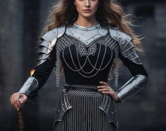 Brave Lady Knight Armor Set: Steel Medieval Cosplay - LARP SCA