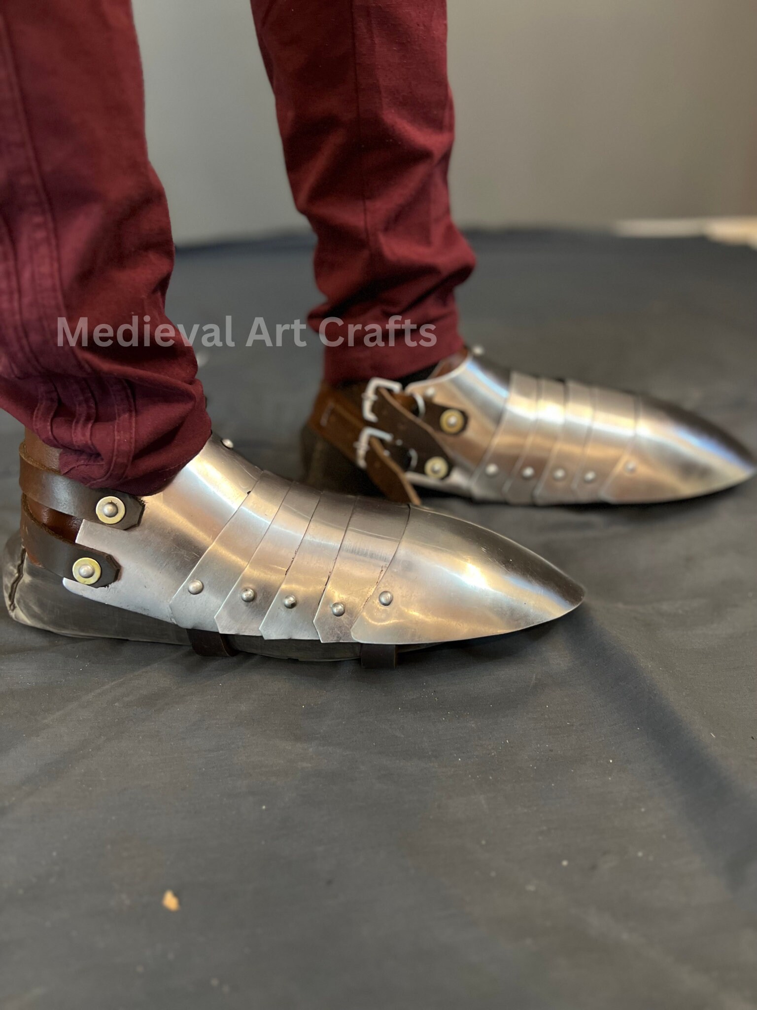 Chaussures d'armure médiévale Sabaton en acier - Chaussures de combat