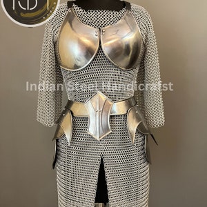 Female Knight Armor: Medieval Chainmail Costume, LARP Cosplay