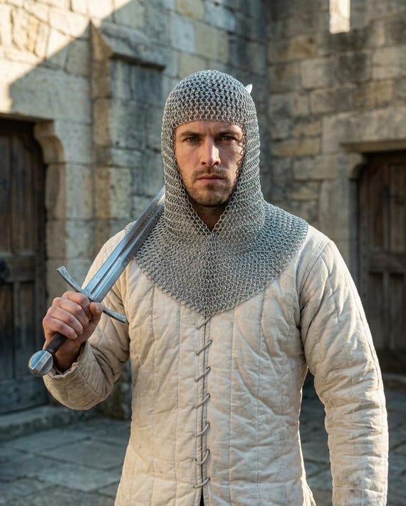 Medieval Steel Chainmail Armor: LARP SCA Cosplay Costume
