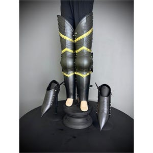 Medieval Knight Leg Guard Armor: Steel Sabatons, SCA LARP Cosplay