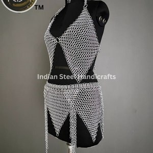 Handmade Chainmail Skirt & Top: Medieval Viking Cosplay Armor