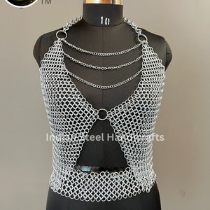 Solid Steel Chainmail Top & Belt: Renaissance Festival Costume