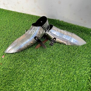 Medeltida riddare Steel Sabatons: Lajv Cosplay-rustning, storlek 12-13 bild 9