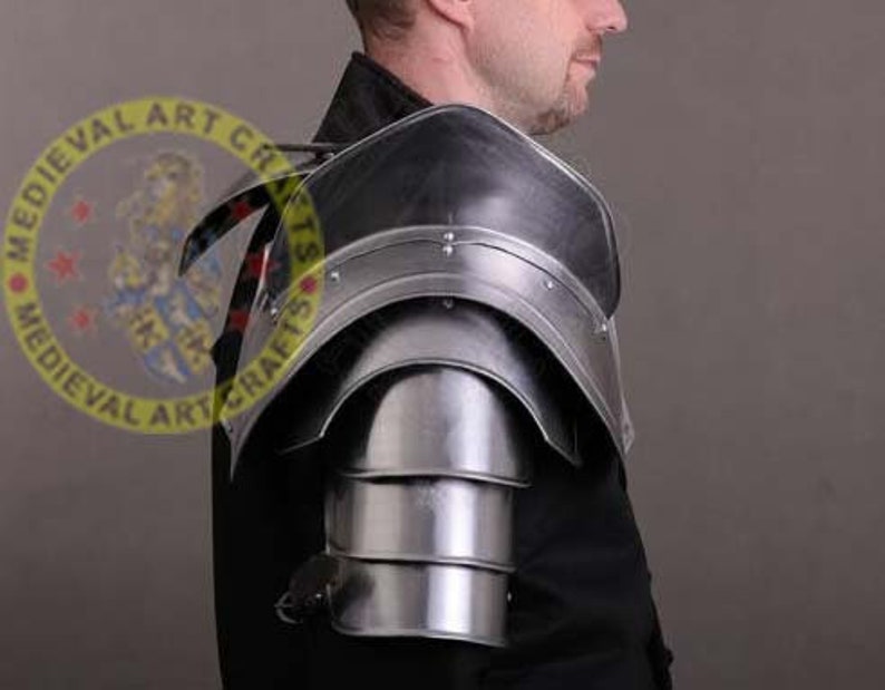 Medieval Knight Armor Pouldron Armor Cosplay Sca Etsy