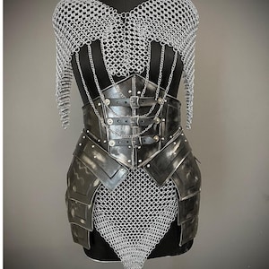 Medieval Steel Cuirass Armor: Female Cosplay LARP Costume