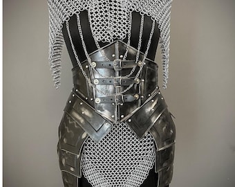 Medieval Steel Cuirass Armor: Female Cosplay LARP Costume