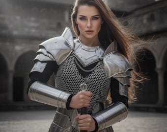 Handmade Medieval Knight Steel Armor Set, Wearable LARP Cosplay