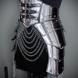 Brave Lady Armor Set: Medieval Corset & Chainmail Skirt - Cosplay LARP SCA