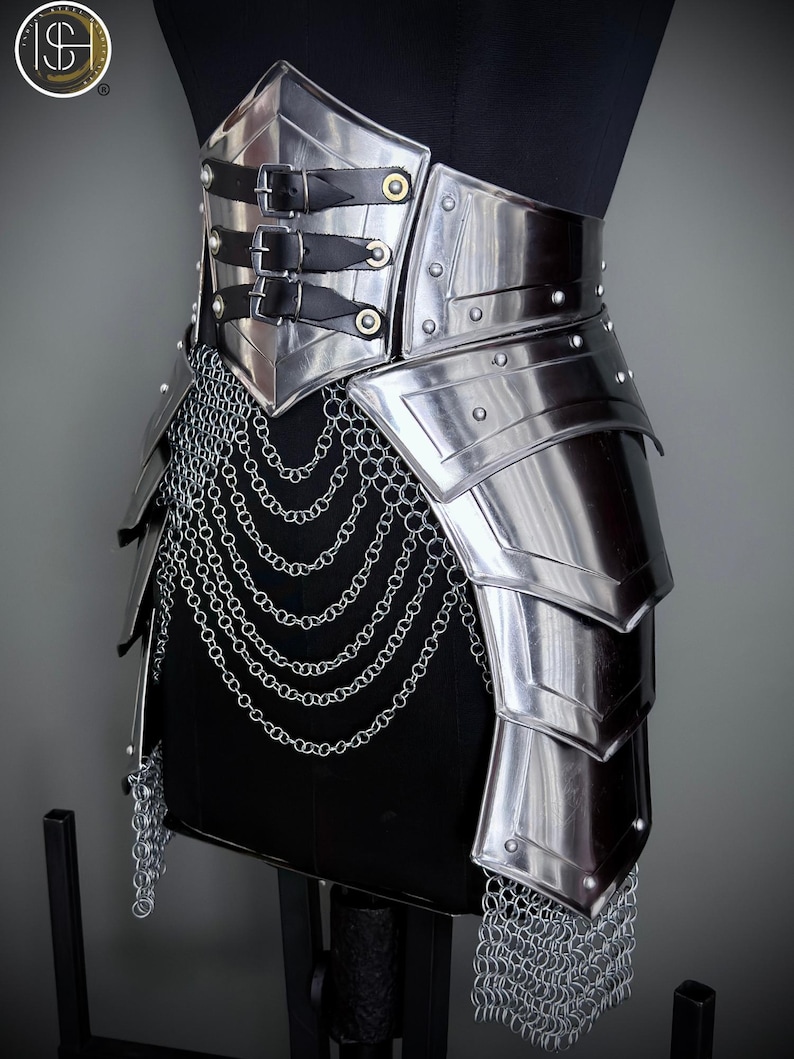 handmade steel armor,
medieval armor,
larp female armor,
sca armor women,
chainmail skirt,
lady knight armor,
cosplay armor,
brave lady armor,
armor for women,
renaissance outfit,
Birthday Gift,
Gift for her,
gothic corset armor,