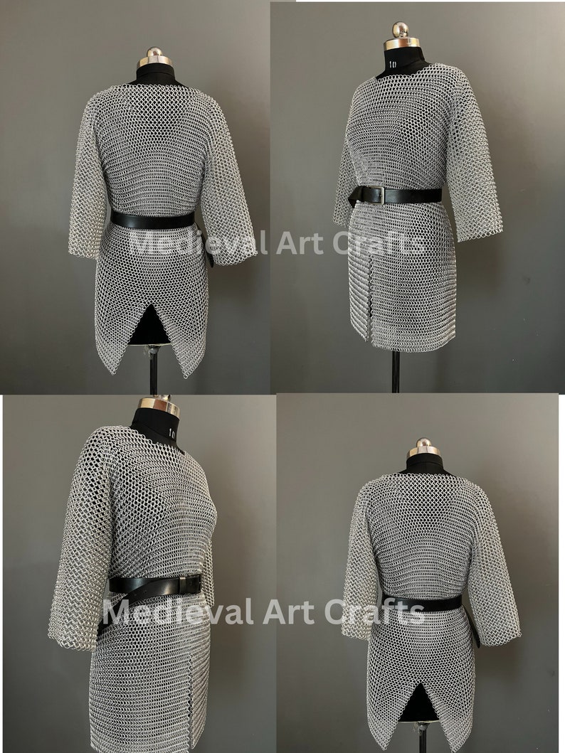 Knight Brave Female Armor, Gorget Pouldron Armor, Cosplay Armor, Sca Armor, Larp Armor, Gift for Women Chainmail Armor