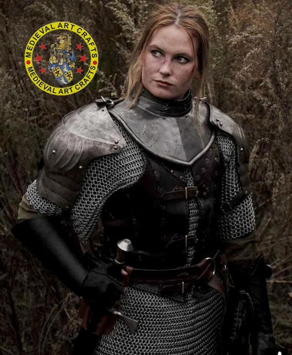 Knight Brave Female Armor, Gorget Pouldron Armor, Cosplay Armor, Sca Armor,  Larp Armor, Gift for Women 