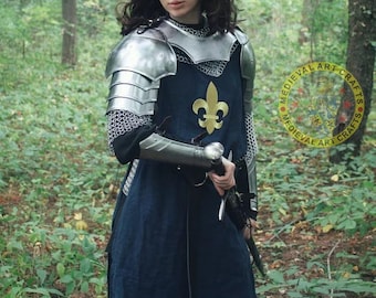 Knight Brave Female Armor, Gorget Pouldron Armor, Bracer Armor, Cosplay Armor, Sca Armor, Larp Armor, Gift for Women