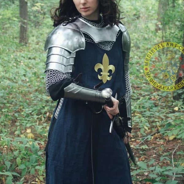 Knight Brave Female Armor, Gorget Pouldron Armor, Bracer Armor, Cosplay Armor, Sca Armor, Larp Armor, Cadeau voor vrouwen