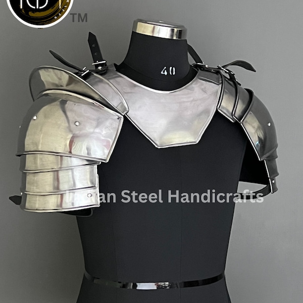 Knight Brave Male Armor, Gorget Pouldron Armor,Cosplay Armor, Sca Armor, Larp Armor, Gifts for MEN/ Women.