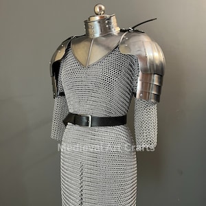 Knight Brave Female Armor, Gorget Pouldron Armor, Cosplay Armor, Sca Armor, Larp Armor, Gift for Women image 9