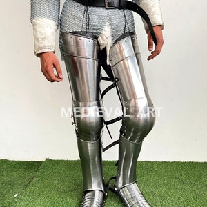 Medieval Knight leg Guard Armor, Sabatone Armor, Larp Armor, functional Armor, Sca, Cosplay, Larp,