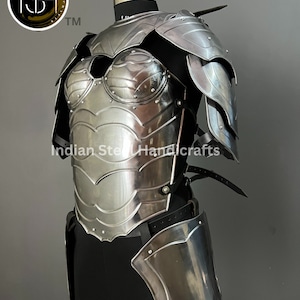 Medieval Lady Knight Armor: Steel Female Costume, LARP Cosplay