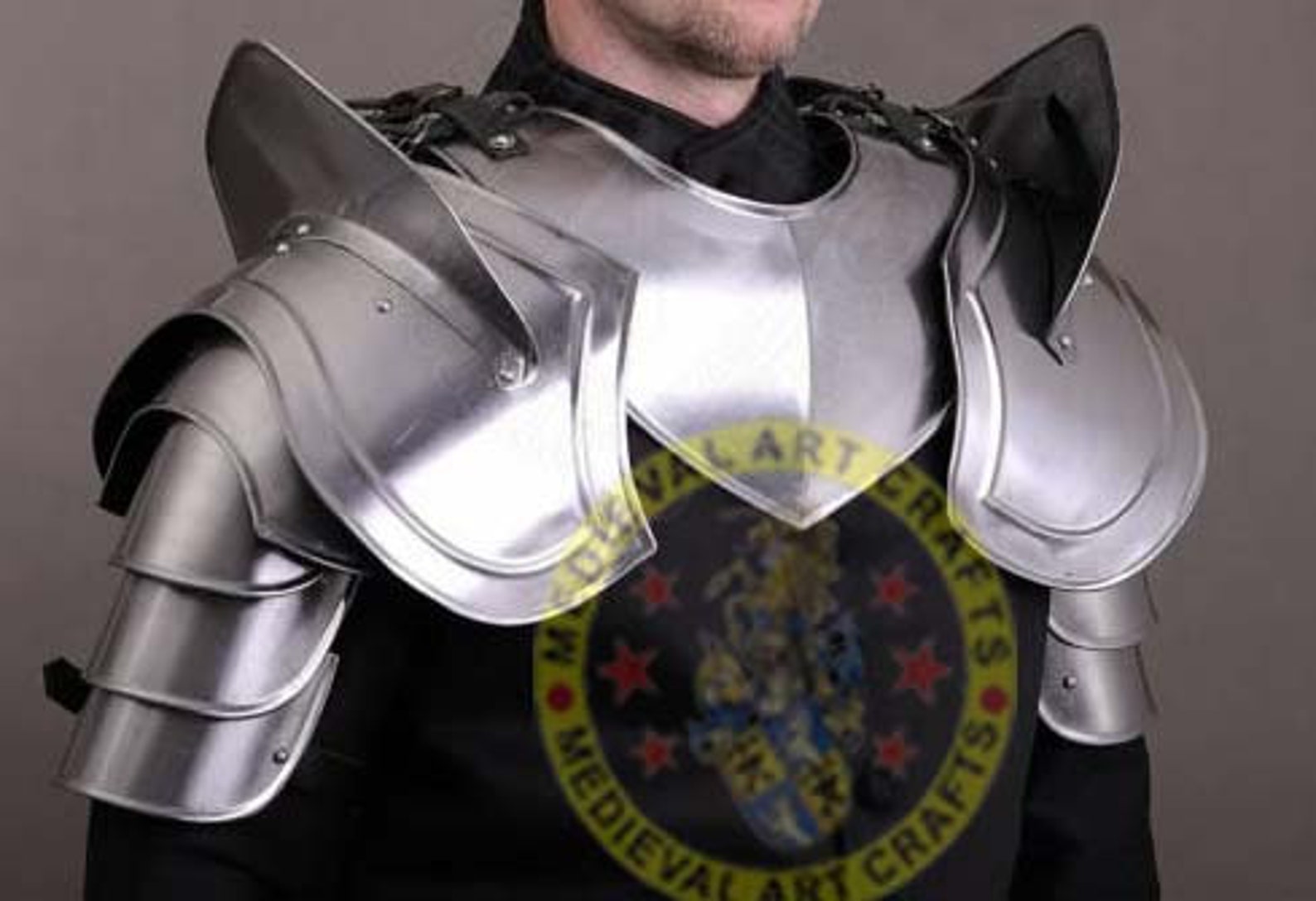 Medieval Knight Armor Pouldron Armor Cosplay Sca Etsy