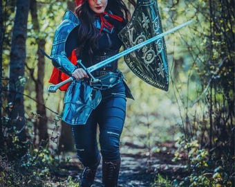 Escudo de caballero medieval: armadura de acero inoxidable para cosplay LARP