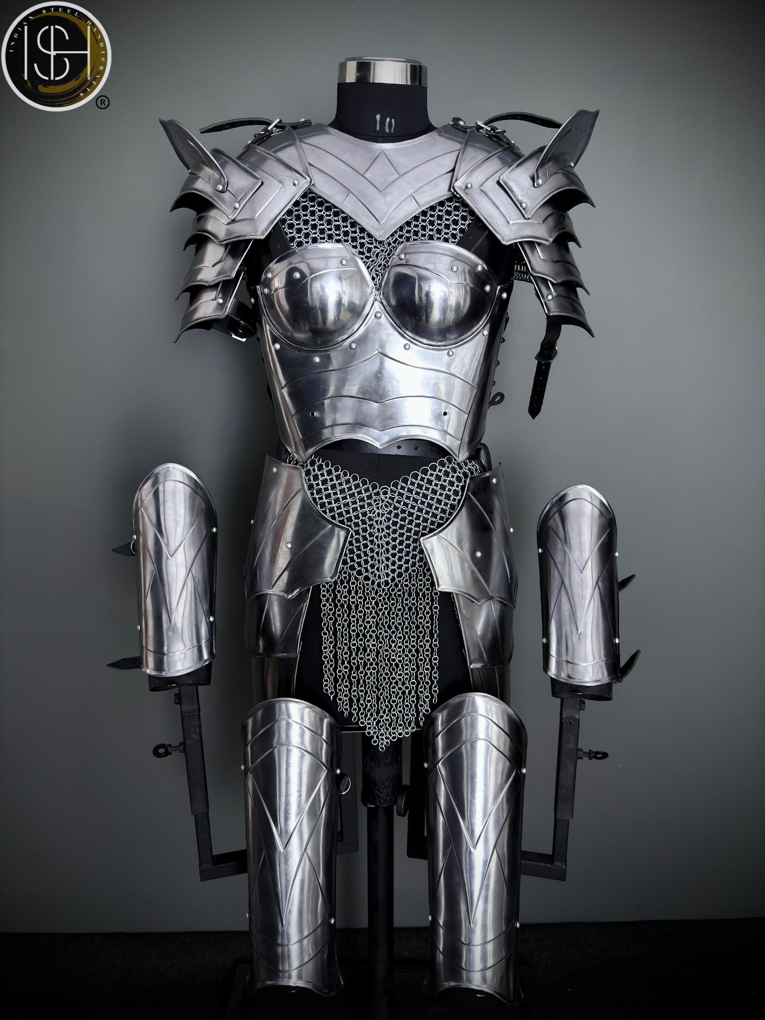 Middeleeuwse Armor Ridder Staal Body Suit Crusader Armor Half Body Suit Gothic Armor Pak Half Body Wearable Pak LARP Cosplay Pak van Armor