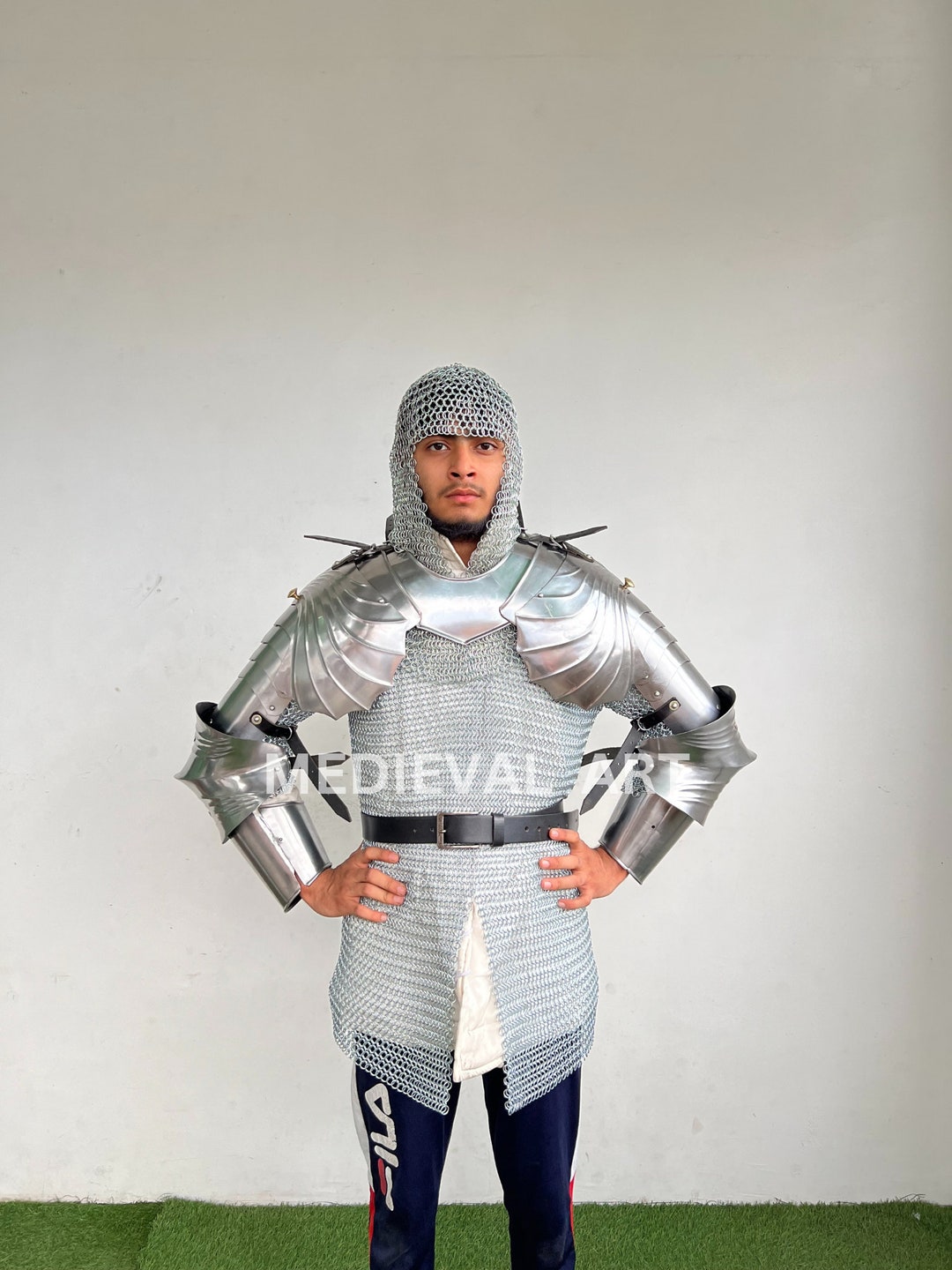 Medieval Armor Full Arm Guards Armor Larp Armor Etsy