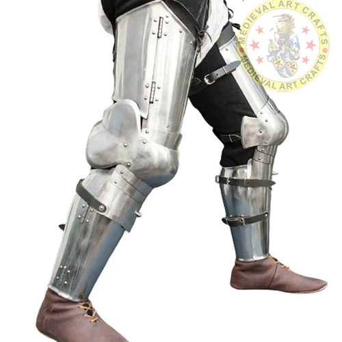 Medieval Knight Leg Guard &sabaton Armor Larp Armor - Etsy