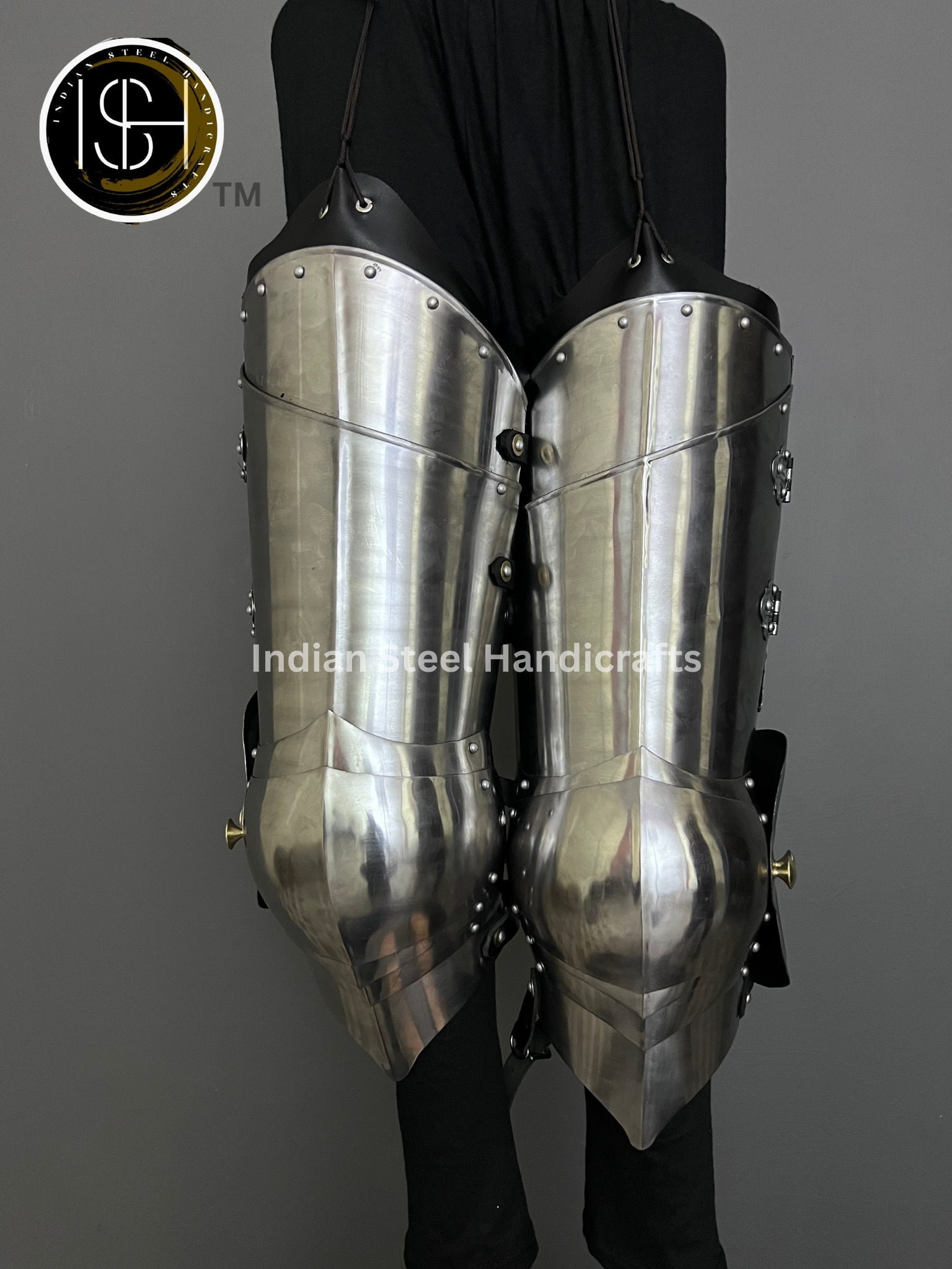 Medieval Knight Steel Thigh Armor: Functional LARP Leg Protection