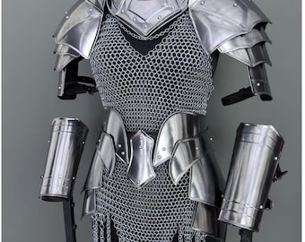 Handmade Medieval Knight Steel Armor Set, Wearable LARP Cosplay
