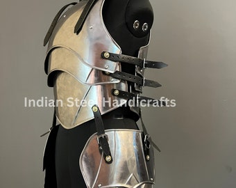 Steel Lady Armor: Medieval Knight Chest & Tasset - LARP Cosplay Costume