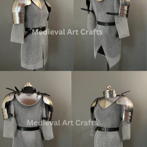 Knight Brave Female Armor, Gorget Pouldron Armor, Cosplay Armor, Sca Armor, Larp Armor, Gift for Women Design no-1