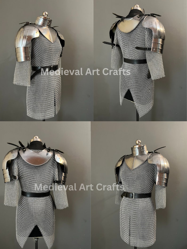 Knight Brave Female Armor, Gorget Pouldron Armor, Cosplay Armor, Sca Armor, Larp Armor, Gift for Women image 6