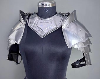 Medieval Steel Gorget Pauldron Set – Knight Armor for Cosplay, LARP & Costume Events