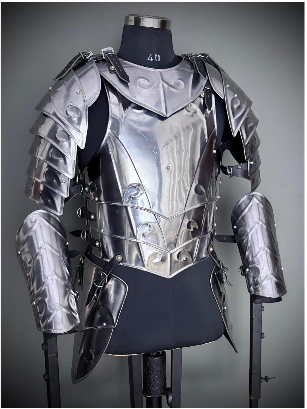 ファンタジー風 コスプレ衣装 戦士 鎧風 機能的な中世騎士の鎧コスチューム：SCA LARPコスプレ、20ゲージ