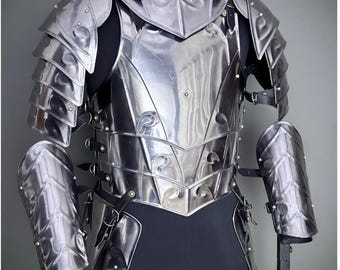 Funktionelles Mittelalter-Ritter-Rüstungs-Kostüm: SCA LARP Cosplay, 20-Gauge Steel