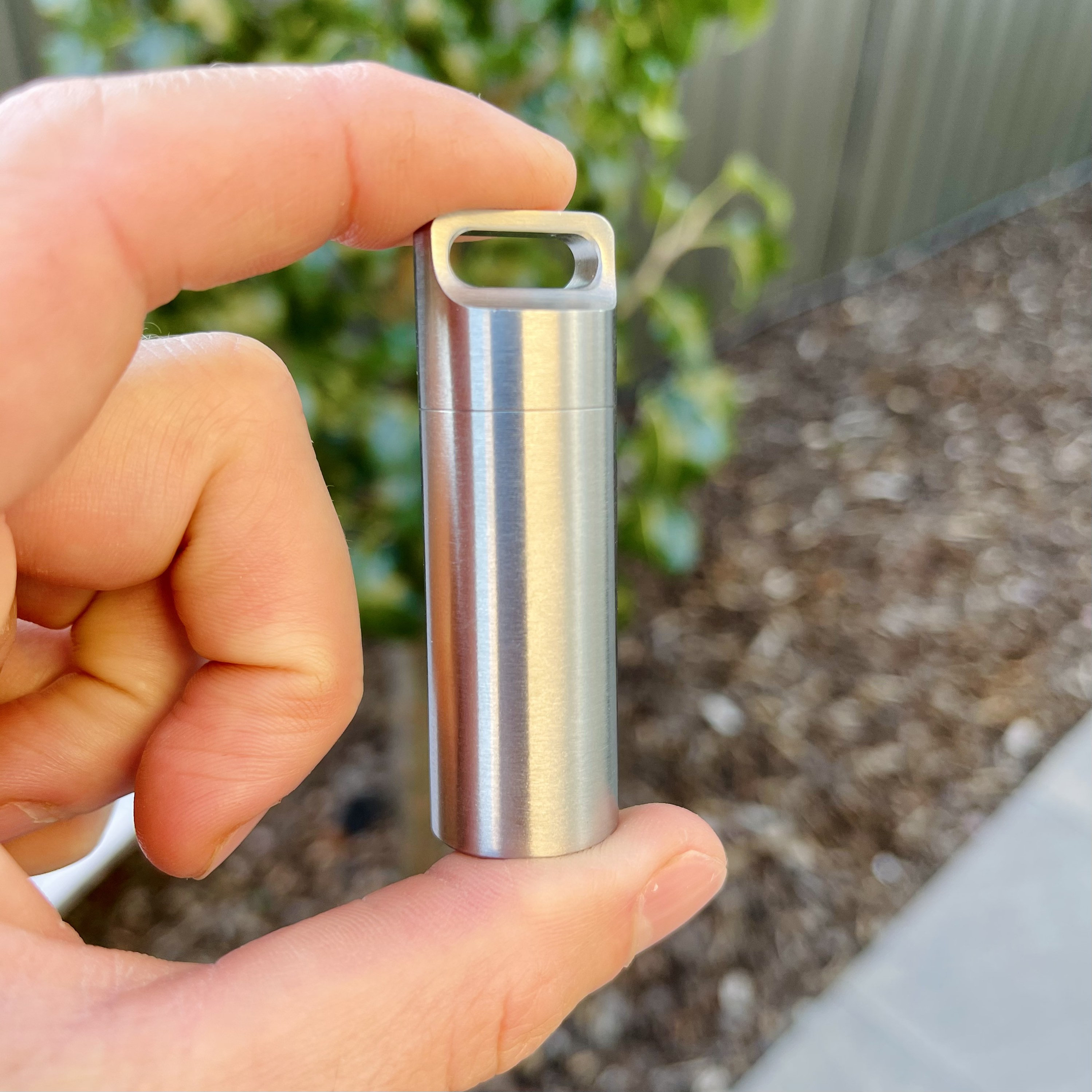 Stainless Steel Pill Container. EDC. Mens Gift. Gift. Husband Gift