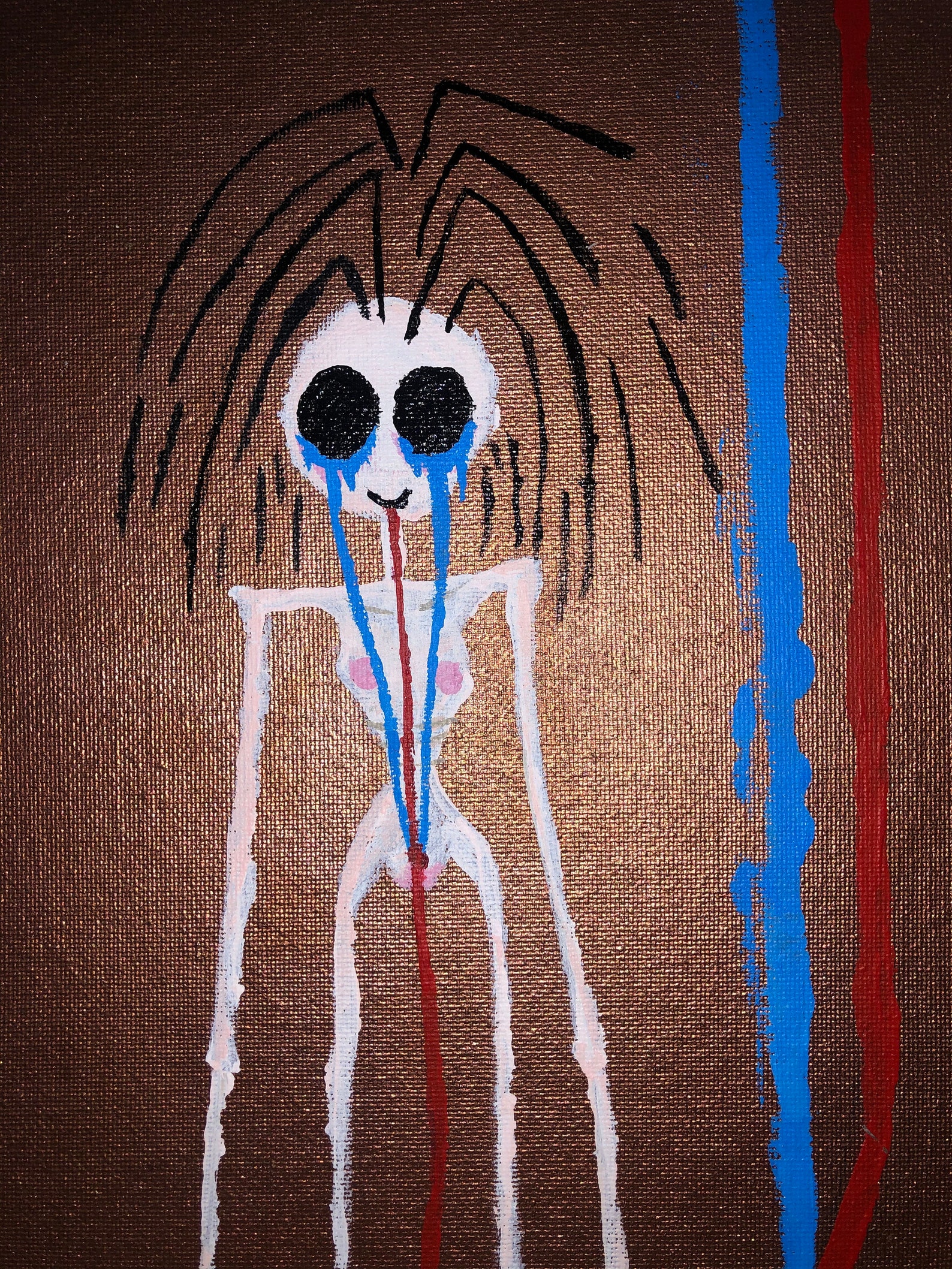 Original Creepy Painting Creepy Painting Acrylic On Canvas Flat Il 1588xN.2483133877 Ps3h