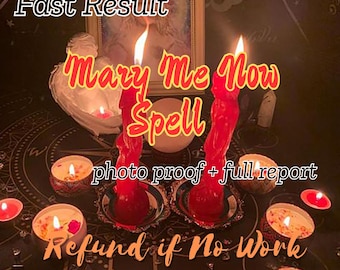 Extreme Mary Me Now Spell - Eternal Bond Love Spell for Devotion and Eternal Passion, photo proof + full report, Refund if no result！