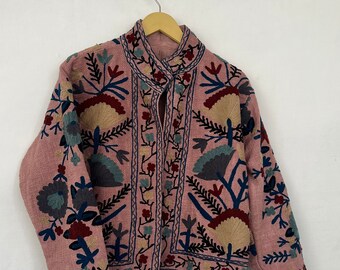 ベルベットのスザニ刺繍ジャケット | ボヘミアンカンタキルト - Etsy 日本
