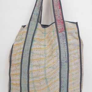 Premium Calidad Diseñador Étnico Hecho a Mano Nuevo Diseño Bolso de Algodón Orgánico Hermoso Recién Llegados Mejor Bolso 2022 Vintage Elegante Kantha Tote Bag