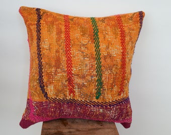 50X50cm nouvellement arrivé vintage Kantha Housse d’oreiller Fait à la main vintage Housse de coussin Antique Kantha Jeter Oreiller Designer Trending Cushion Cove