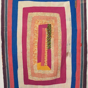 Vintage Kantha-quilt: handgemaakte deken van gerecycled katoen