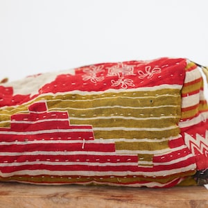 Hermoso algodón Vintage Kantha cepillos bolsa de maquillaje accesorio T-Pouch Kantha trabajo cepillo bolsa india étnica bolsa baño artículos de tocador cosméticos