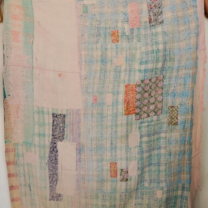 Boho Kantha Quilt Wende-Baumwollbettwäsche Vintage Handgemachter Überwurf