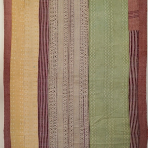 Vintage Kantha sprei, handgemaakte katoenen quilt, omkeerbare boho deken, Indiase patchwork plaid