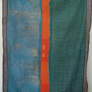 Vintage Kantha Quilt Handmade Reversible Cotton Throw, Indian Patchwork Blanket, Boho Bedspread, Gudri Quilt