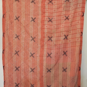 Jeté kantha floral rustique, couette en coton vintage, décoration de chambre à coucher de ferme