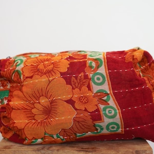 Hermoso algodón Vintage Kantha cepillos bolsa de maquillaje accesorio T-Pouch Kantha trabajo cepillo bolsa india étnica bolsa baño artículos de tocador cosméticos