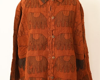 XXL Size Non-Fiber Animal Print Indian Reversible Jackets, 100% Pure Cotton Jacket, Quilted Coat, Unisex Blazer, Christmas Sale 2022